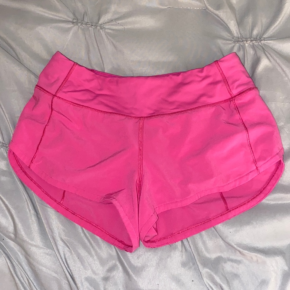 SONIC PINK Lululemon speed up shorts